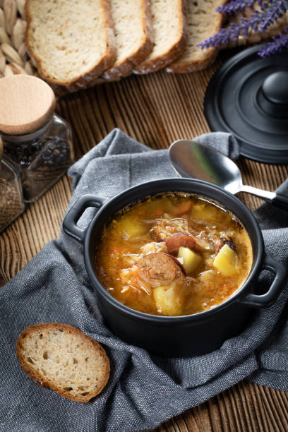 istock Traditional russian sour cabbage soup 1346141331