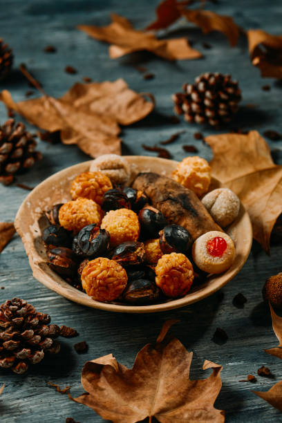 istock panellets, and roasted cehstnuts and sweet potato 1346144399
