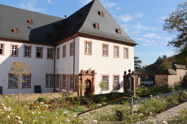 istock Beautiful autumn day in Eberbach Monastery in the Rheingau 1346144555