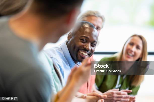 Getting To Know Each Other Stock Photo - Download Image Now - Education Training Class, Office, Employee