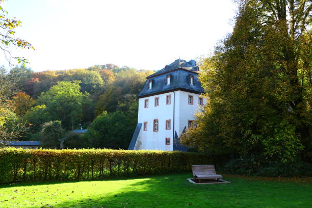 istock Beautiful autumn day in Eberbach Monastery in the Rheingau 1346145819
