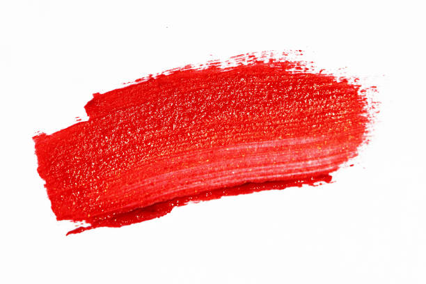 istock Lipstick smear smudge swatch on white background 1346146051