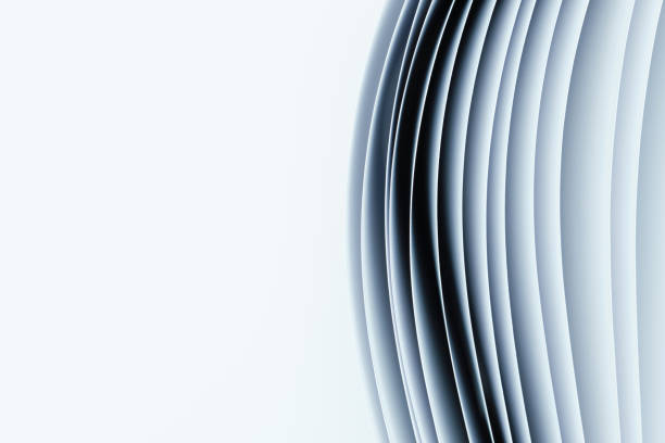 istock Sheets of white paper on white background. Abstract background. 1346146102
