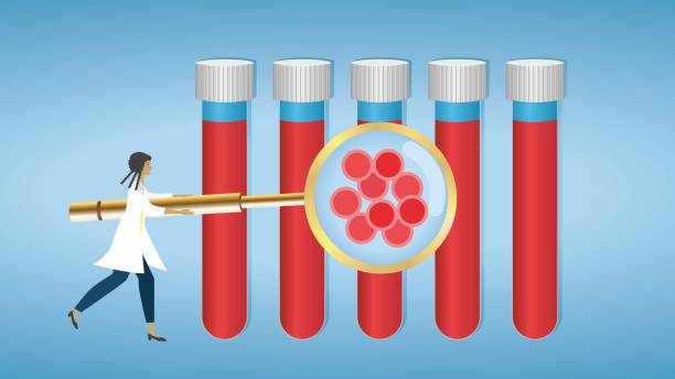 血液実験室。ベクターの図。 - blood cell formation点のイラスト素材／クリップアート素材／マンガ素材／アイコン素材