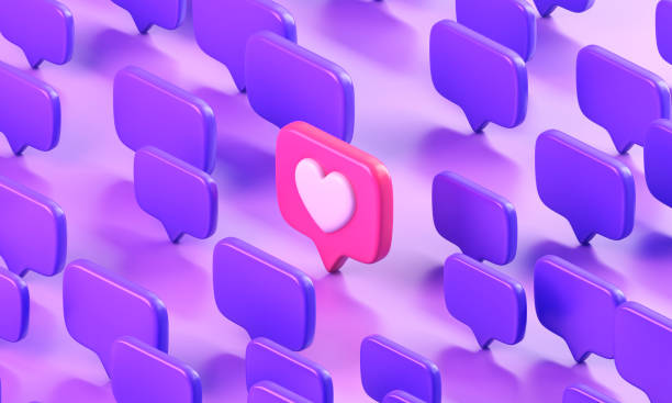 istock Social media notification like icon 1346149594