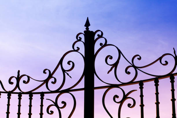 istock Ancient , monumental cast iron gate. Pontevedra province, Galicia, Spain. 1346154343