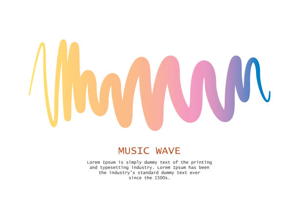 ilustrações de stock, clip art, desenhos animados e ícones de music wave player logo. colorful equalizer element - spectrum rainbow backgrounds disco