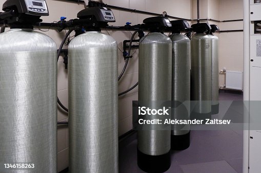istock several water softener filters for water stand in a row.water treatment system.ecology 1346158263