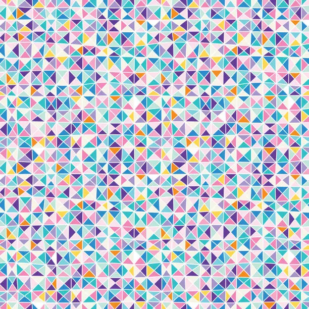 Vector illustration of Hand drawn triangles seamless pattern