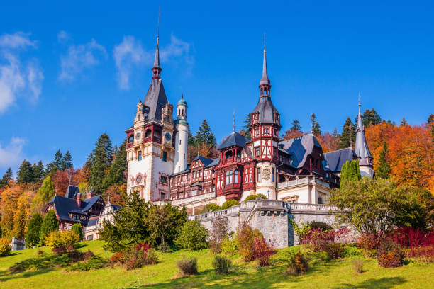 pieles de castillo. - sinaia fotografías e imágenes de stock