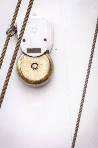 bell on the ship against the sky