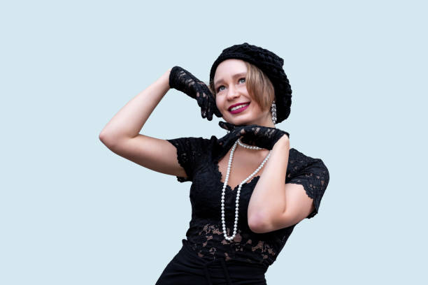 istock young woman in retro style isolated 1346162140