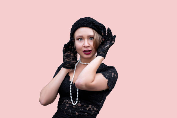 istock young woman in retro style isolated 1346162153