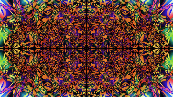 Kaleidograph from a fiery colored tree
