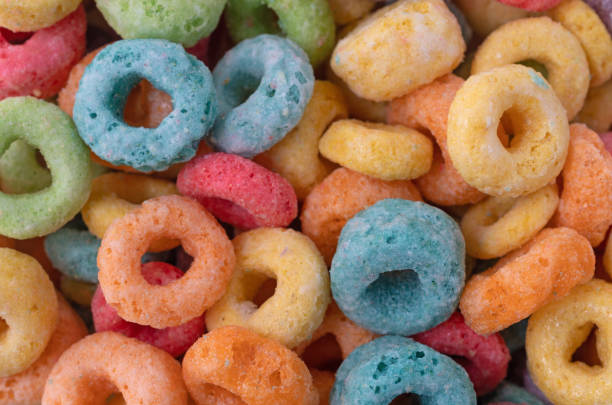 istock Close view of colorful oat breakfast cereal 1346178551