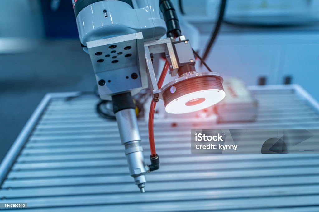 Machine Shop Visual Factory Robotic Machine Visual System Working In Factory Stock Photo - Download ...