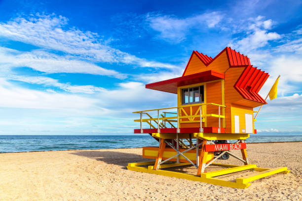 istock Lifeguard tower in Miami Beach 1346181440