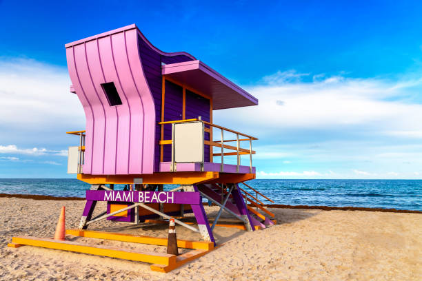 istock Lifeguard tower in Miami Beach 1346181507