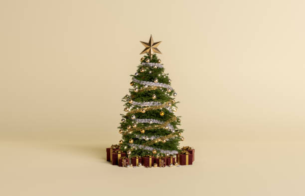 istock decorated christmas tree and gifts 1346181529