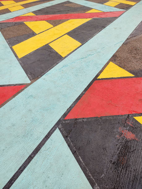 istock Road colorful markings in Milan 1346181538