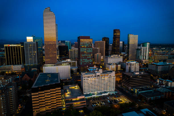 istock Dawn Before Sunrise above Denver Colorado 1346182483