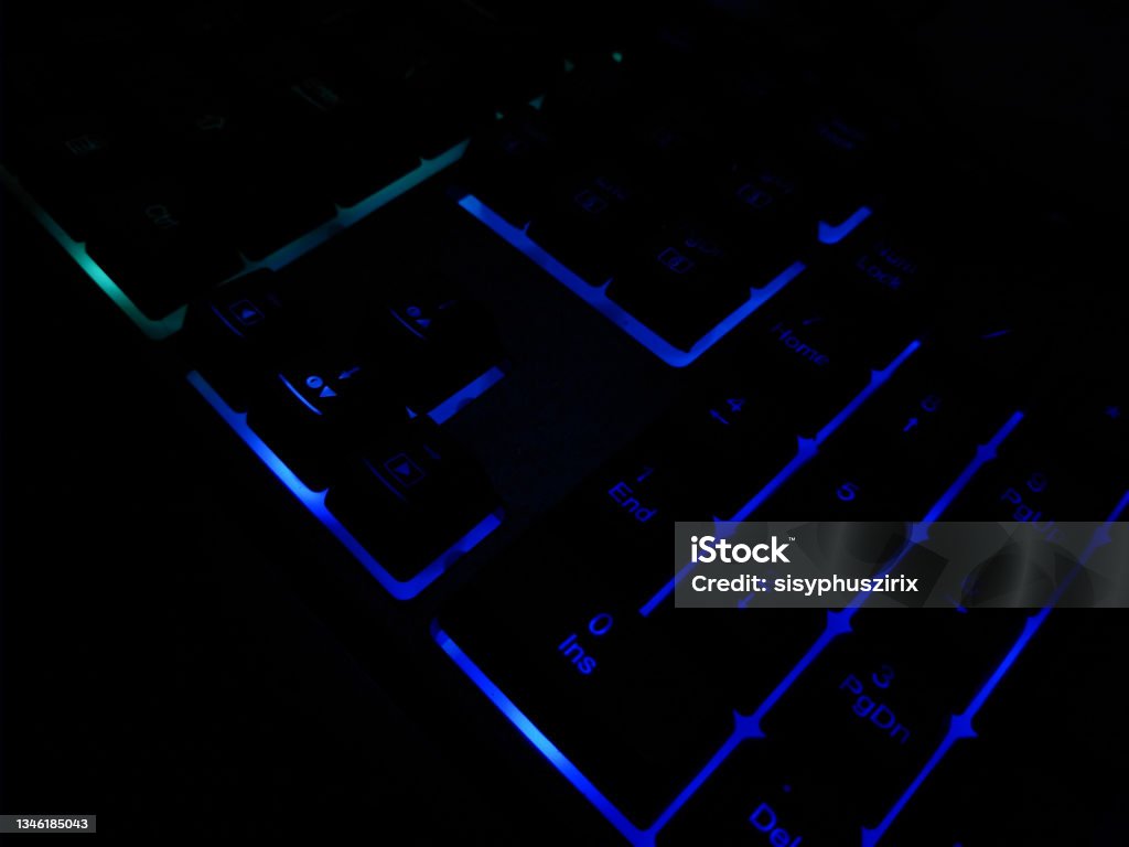 Computer Keyboard Abstract Images Abstract Lights Computer Keyboard Black Background Stock Photo ...