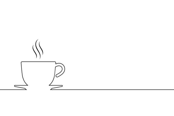 линия напитков - coffee time stock illustrations