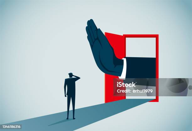 Entrance Stock Illustration - Download Image Now - Exclusion, Door, Closing