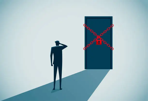 Vector illustration of Closed