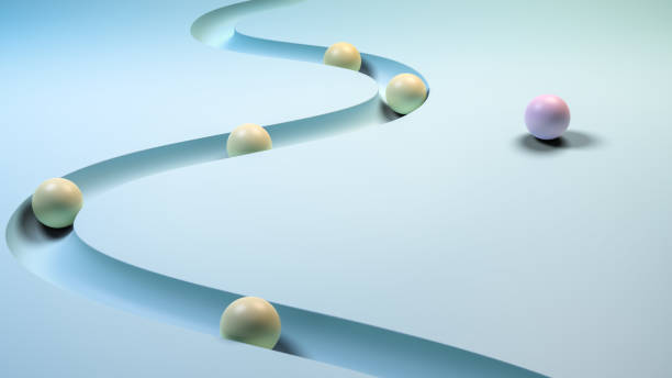 istock Shortcut concept - taking the direct downhill track. 1346188928