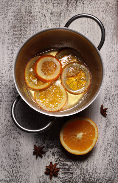 istock Caramelized slices of orange. 1346193817