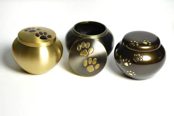 Pet urns for cremation or burial. Funeral urns.