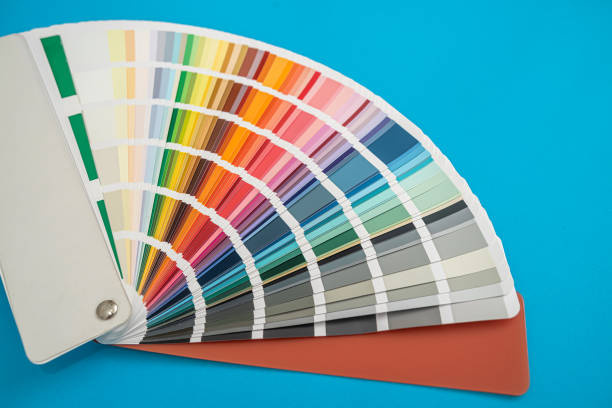 istock colored patterns in the form of colored stripes on a blue background 1346199165