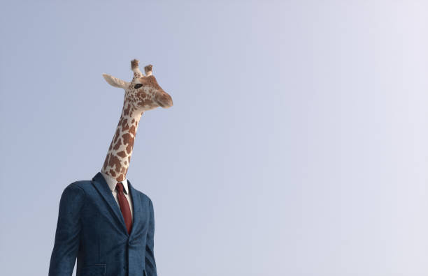 istock Giraffe dressed in a business suit. This is a 3d render illustration 1346200016