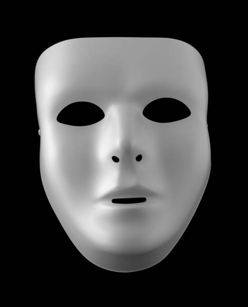 istock White Blank Face Mask Isolated Against Black Background 1346201275