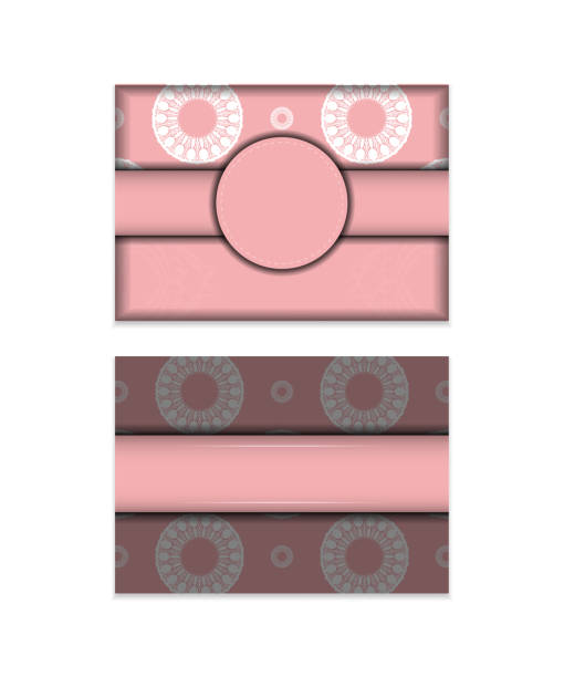 istock Congratulatory Flyer in pink color with a luxurious white pattern for your congratulations. 1346203701