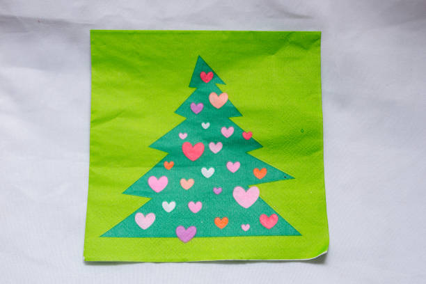 istock Christmas  themed decorative napkin on a white background 1346204910