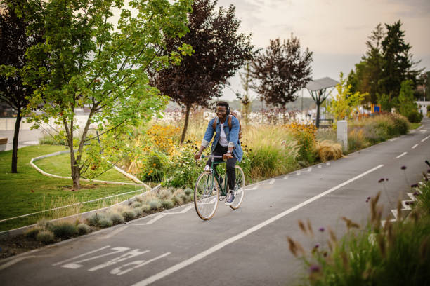 istock Young hipster man in the urban streets commuting 1346206581
