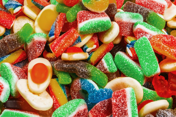 istock Assorted gummy candies. Top view. Jelly  sweets. 1346206770