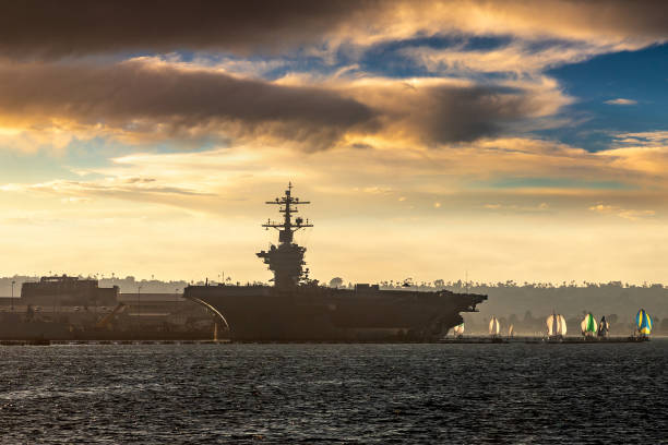 istock Nuclear aircraft carrier in San Diego 1346207317