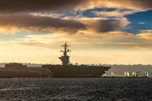 Photo of Nuclear aircraft carrier in San Diego