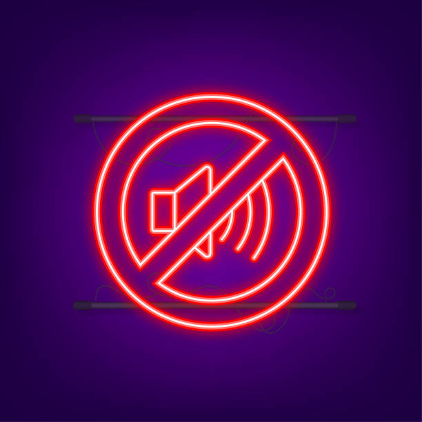No sound phone. Neon icon. Telephone call. Cell phone icon. Vector illustration No sound phone. Neon icon. Telephone call. Cell phone icon. Vector illustration. keep calm and stock illustrations