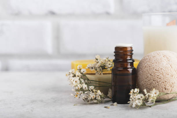 istock Spa products in home bathroom. 1346216602