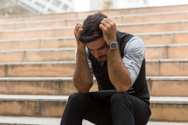 istock Frustrated stressed business man, outdoor. 1346216857