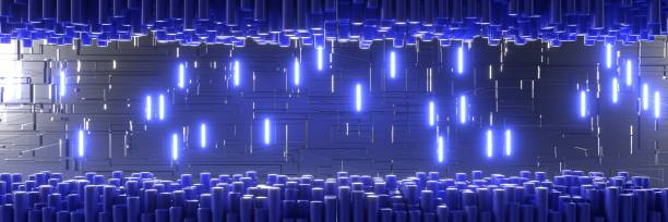 istock Abstract background on the topic of future technologies. Network and communication. 3D visualization 1346217794