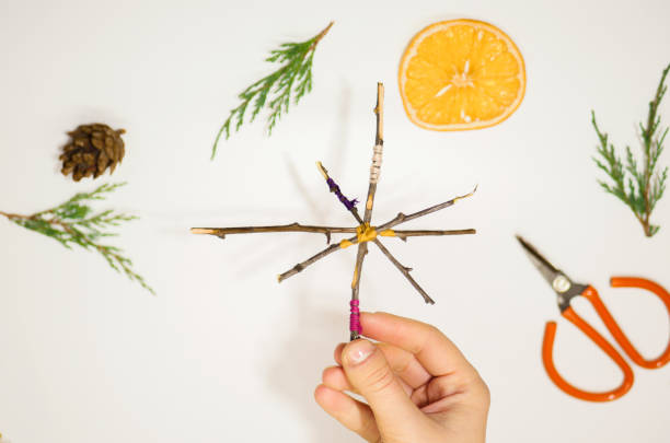 istock Handmade Christmas wooden decoration 1346230054