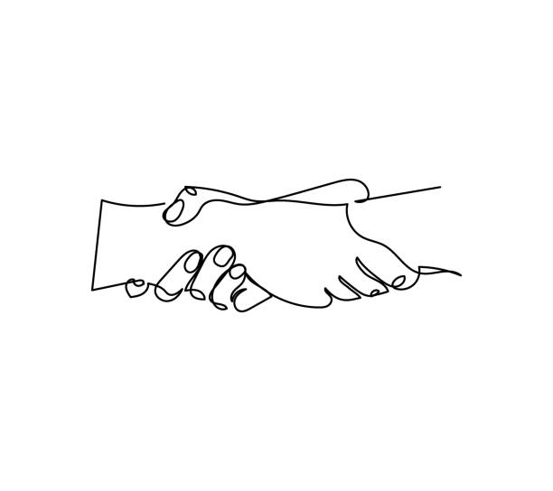 Hold on to the wrists gesture one line art. Continuous line drawing of gesture, hand, Helping Hand, Rescue. Hold on to the wrists gesture one line art. Continuous line drawing of gesture, hand, Helping Hand, Rescue. Hand drawn vector illustration. two women stock illustrations