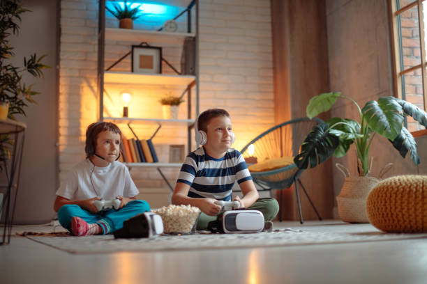 istock Kids playing video games 1346249947
