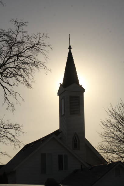 istock Church Steeple In Silhouette 1346253078