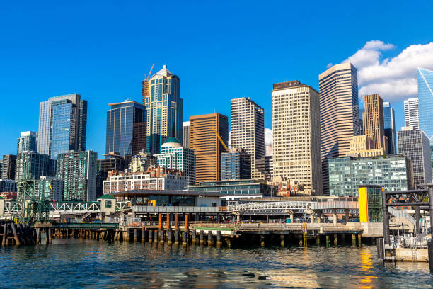 istock Seattle cityscape at Elliott Bay 1346255071